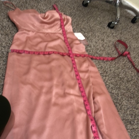 NWT Stacees Formal Maxi Dress Size 4 Blush Pink Cowl Neck Gown - Picture 9 of 10